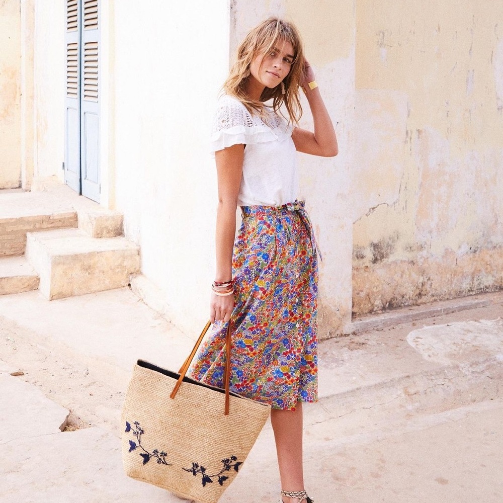 Very rare Sezane Liberty of London Celina Skirt, Size 36.
